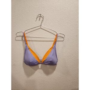 NWT L*Space Bikini Top Lavender Orange‎ Contrast Padded Swimwear Size Medium